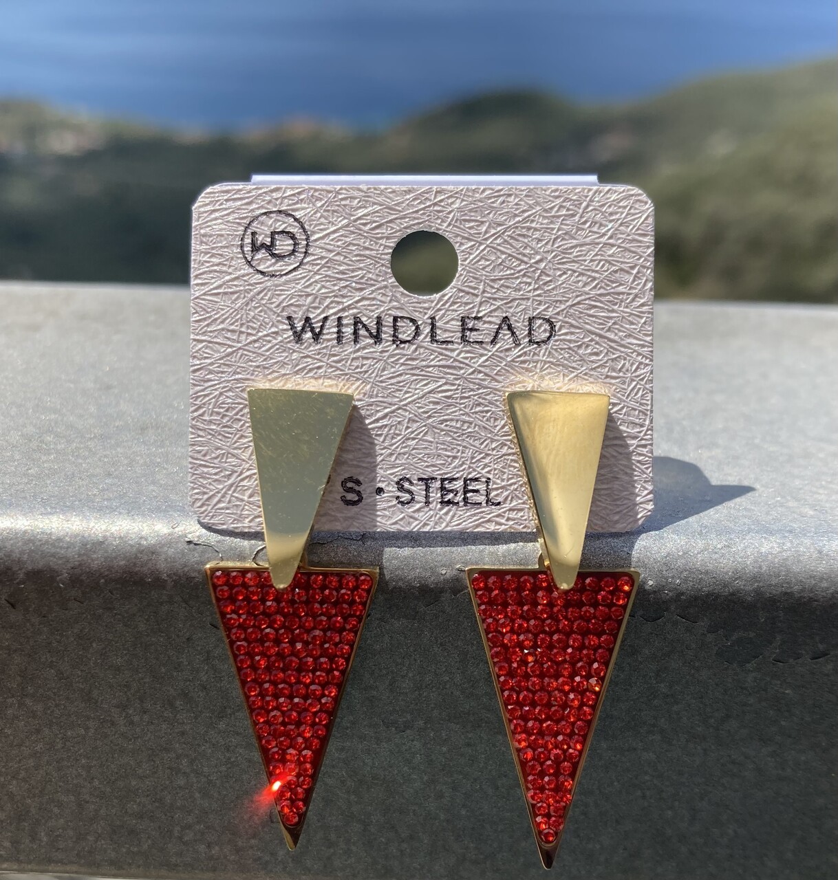Fire crystals earrings